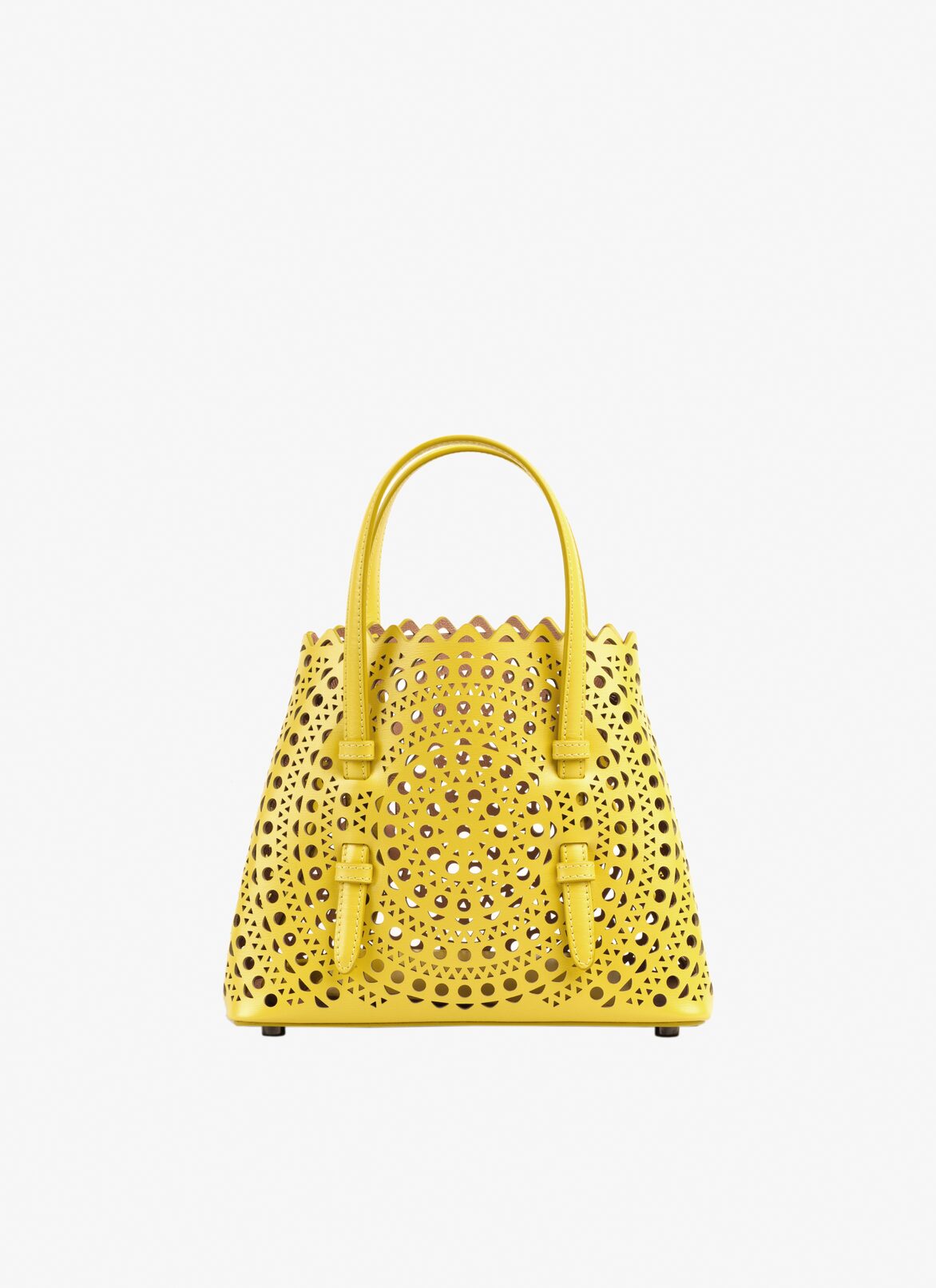 MINA 20 BAG IN VIENNE CALFSKIN ALAÏA LEMON YELLOW MINA 20 BAG IN VIENNE CALFSKIN